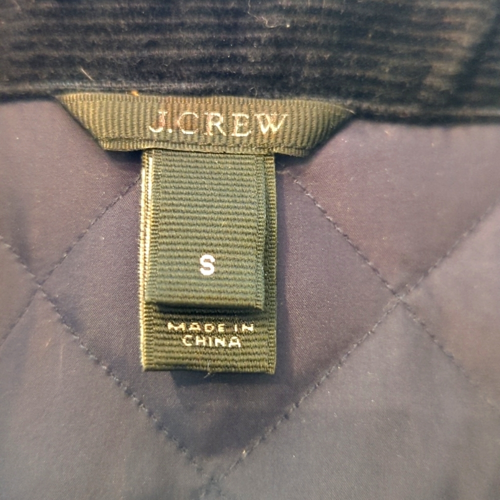 J Crew down quilted jacket.